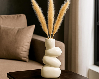 Unique Shape, Ceramic Vase for Living Room, Home Decoration Items for Living Room