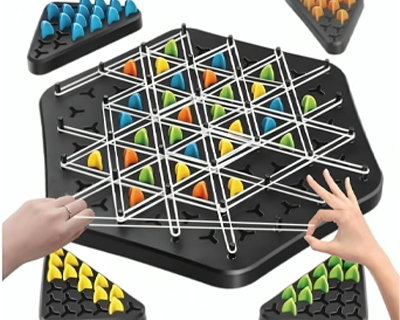 Triangle Building Board Game, 2-4 Players, Ages 3