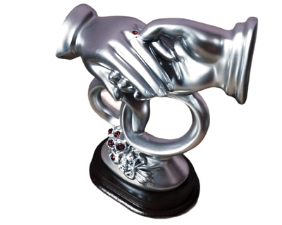 Dul Dul Porcelain Couple Ring Showpiece for Valentine