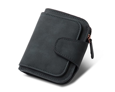 Women's Vegan Leather Tri-fold Fashion Card Coin Holder Small Wallet