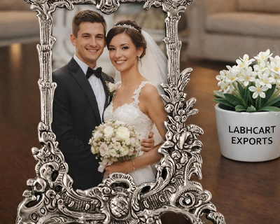 White Metal Rectangular Photo Frame