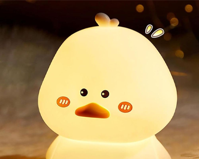 Silicone Duck Night Light for Kids – Rechargeable Touch Led Lamp | Color Changing, Soft Bedside Light