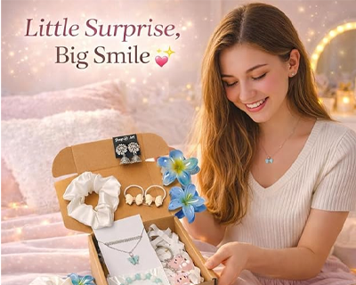 Jewelry Combo Gift Set for Women Girls with Storage Box – Butterfly Pendant Necklace