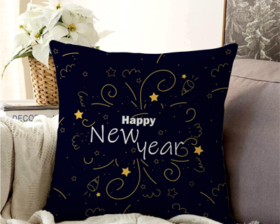 Chocolate Combo New Year Gift for Girlfriend, Boyfriend,Husband,Wife,Parents & Friends Printed Cushion Cover with Filler, Coffee Mug, Chocolate and Greeting Card