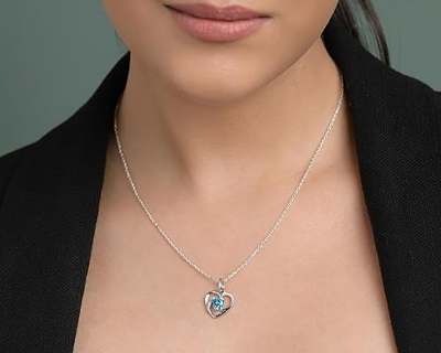Sterling Silver Heart Pendant Necklace | with or Without Chain & Bracelet | Gift for Women and Girls