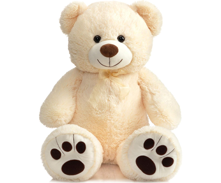 4 Feet Cream Giant Teddy Bear Soft, Plush, And Cuddly Stuffed Animal For Kids, Birthdays, Anniversaries, Valentine'S Day, And Special Occasions Large Huggable