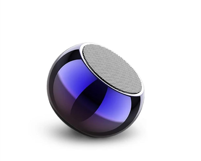 Compatible Ultra Mini Wireless Bluetooth Speaker with Metal Electroplated Round Design