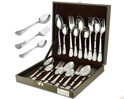 Parage 18 Pieces Premium Stainless Steel Cutlery Set, Home & Kitchen with Gift Box
