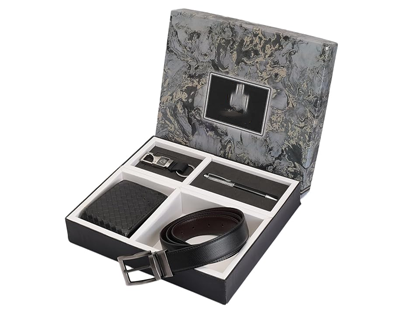 Men’s Gift Set | 4-in-1 Combo with Stylish Wallet, Adjustable Belt