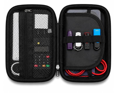 TechMate Gadget Organizer Case | Travel Electronics Accessories Bag for Charger, Cables, Power Bank, Earphones & Hard Drive