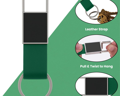 4 in 1 Diary with Pen, Card Holder and Metal Keychain Gift Set for Men and Women, Leather Notebook Diaries Combo Gift for Doctor, Husband, Father, New Year Corporate Gift for Employee (Green)