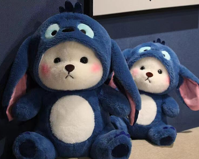 Storescent Baby Plushies, Blue Lovable Huggable Soft Toy, Big Size Hooded Plush Teddy Bear, Elegant Soft Plush Toy for Babies, Great Birthday Gift