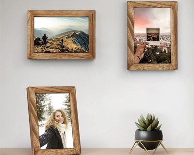 Wooden Table-Top & Wall Hanging Photo Frame