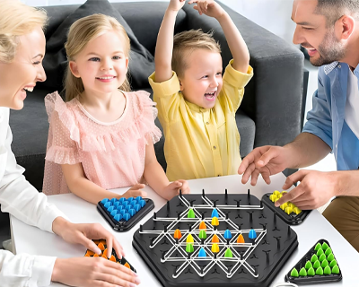 Triangle Building Board Game, 2-4 Players, Ages 3