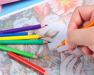 46 Pcs Art & Painting Color Kit, Stationery Drawing Art Set for Kids & Adults, Box With Colour Pencil