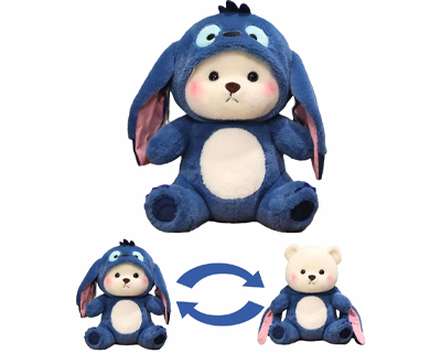 Storescent Baby Plushies, Blue Lovable Huggable Soft Toy, Big Size Hooded Plush Teddy Bear, Elegant Soft Plush Toy for Babies, Great Birthday Gift