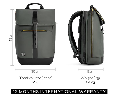 Unisex backpack for Work and Travel | Premium Fabric and Water Resistant |Flat-Open design compartment with Laptop