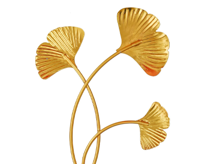 Premium Iron Gold Plated 3 Leaf Shape Decoration Table Stand for Home and Living Room Decor