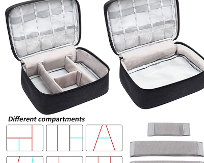 Seagull Flight of Fashion Nylon 2 Layer Gadget Organizer Case,Electronic Accessories Bag,Tech Organizer Pouch for Hard Disk,Pen Drive for Home