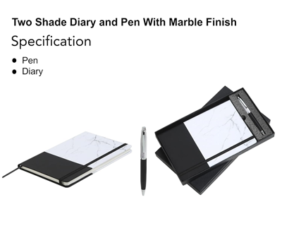 Tempt - Personalised Diary with Personalized Pen, Gift Combo, Size: A5 - Black