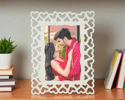 Art Street Decoralicious Designer Table Photo Frame White for Home