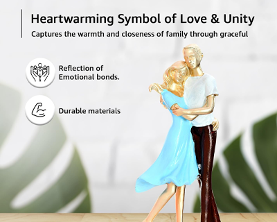 Basics Ethereal Hugging Couple Sculpture | A Tender Expression of Warmth