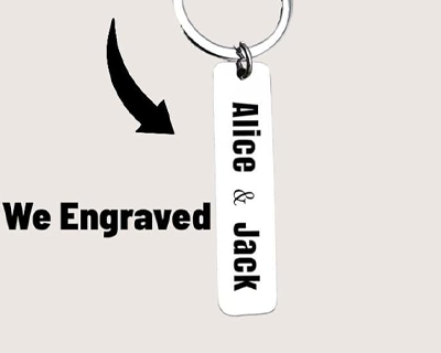 Personalized Photo Keychain - Custom Laser Engraved Picture Keychain for Men & Women
