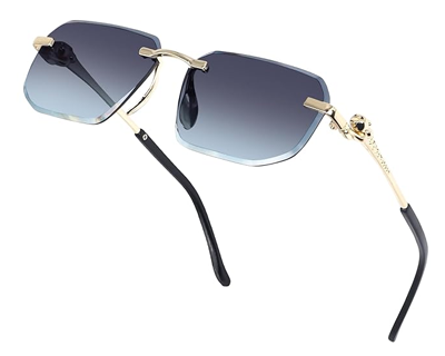 ervin Rimless Rectanglular Sunglasses For Men and Women | Unisex Frameless Sun Glasses Shades
