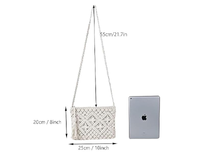 Women's Handmade Macrame Crossbody Sling Bag Tote Bags Beautiful