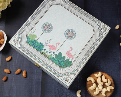 Riwaz Luxury Pink Fairy Dry Fruit Gift Box | Premium Almonds, Cashews, Pistachios & Khumani | Elegant Designer Hamper