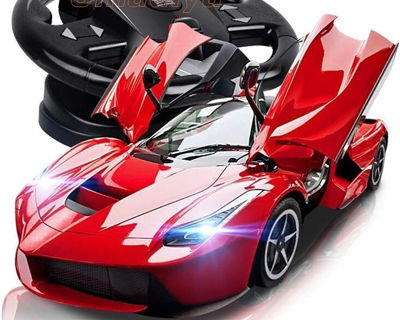 Big Size Rechargeable Racing Car with Remote Control Sports with Openable Doors High Performance Rc Car with Led Lights for Kids Super Sports Car for Kids Speed Rc Toy