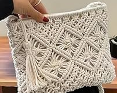 Women's Handmade Macrame Crossbody Sling Bag Tote Bags Beautiful