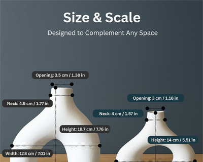 Decorative Unique Modern Vase for Dried Flowers & Pampas Grass | Vases for Modern Home Decor