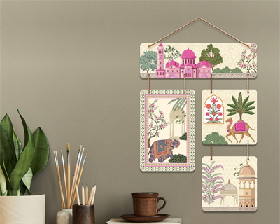 Artvibes Royal Fort And Rides Moder Art Decorative Wall Art MDF Wooden Wall Hanger for Hom