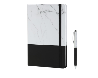 Tempt - Personalised Diary with Personalized Pen, Gift Combo, Size: A5 - Black