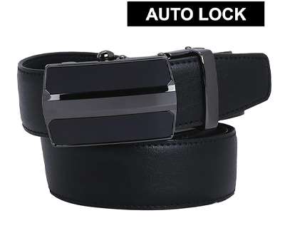 Men's Auto Lock PU Leather Belt