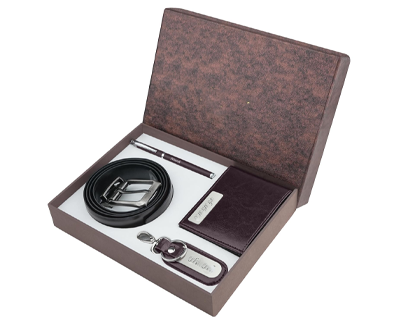 The Wallet Store Personalised Leather Gift Set for Men